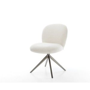 Jídelní židle Nube-Flex bouclé měkký béžová křížová podnož obraz