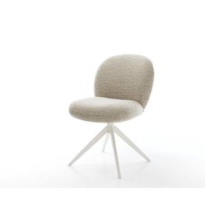 Jídelní židle Nube-Flex tkanina Měkký béžová křížová podnož obraz