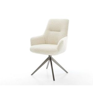 Jídelní židle Zelia-Flex s područkami plyšový manšestr béžová obraz