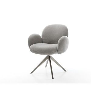 Jídelní židle Nube-Flex s područkami potahová látka Měkký šedá obraz