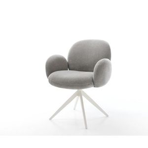 Jídelní židle Nube-Flex s područkami potahová látka Měkký šedá obraz