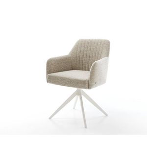 Jídelní židle Greg-Flex tkanina Měkký béžová křížová podnož obraz