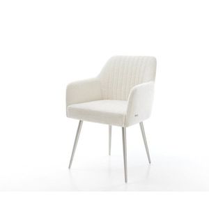 Jídelní židle Greg-Flex bouclé měkký béžová 4-nohá zúžená obraz