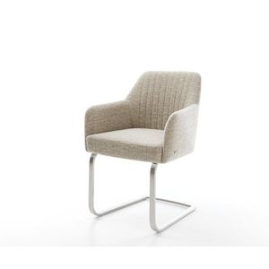 Jídelní židle Greg-Flex tkanina Měkký béžová jídelní židle obraz