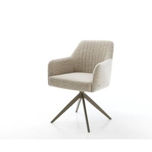 Jídelní židle Greg-Flex tkanina Měkký béžová křížová podnož obraz