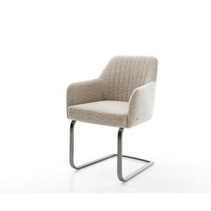 Jídelní židle Greg-Flex tkanina Měkký béžová jídelní židle obraz