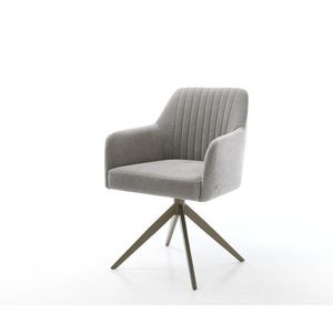 Jídelní židle Greg-Flex strukturovaná látka Měkký šedá křížová obraz