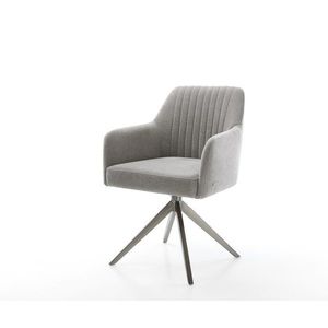 Jídelní židle Greg-Flex strukturovaná látka Měkký šedá křížová obraz