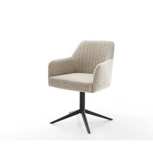 Jídelní židle Greg-Flex tkanina Měkký béžová křížová podnož obraz