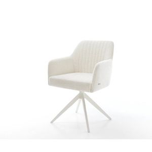 Jídelní židle Greg-Flex bouclé měkký béžová křížová podnož obraz