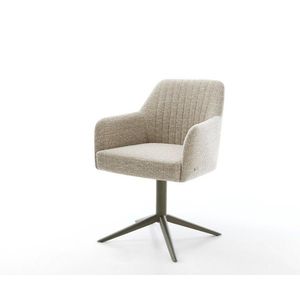 Jídelní židle Greg-Flex tkanina Měkký béžová křížová podnož obraz