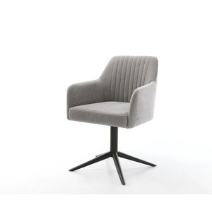 Jídelní židle Greg-Flex strukturovaná látka Měkký šedá křížová obraz