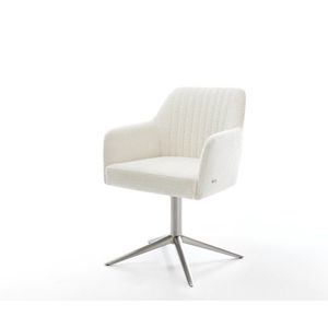 Jídelní židle Greg-Flex bouclé měkký béžová podnož křížová obraz