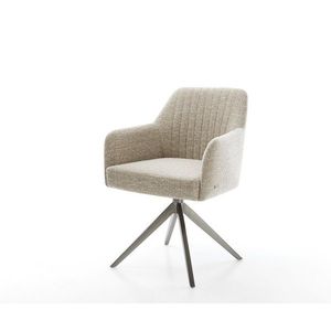 Jídelní židle Greg-Flex tkanina Měkký béžová křížová podnož obraz