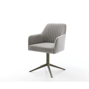 Jídelní židle Greg-Flex strukturovaná látka Měkký šedá křížová obraz