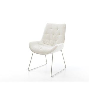 Jídelní židle Taimi-Flex bouclé měkký béžová tenká podnož obraz