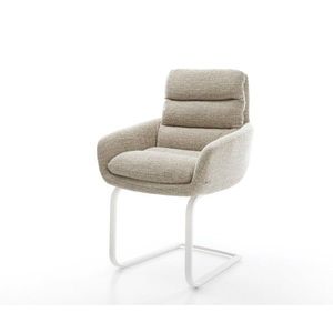 Jídelní židle Abelia-Flex s područkami látka Měkký béžová obraz