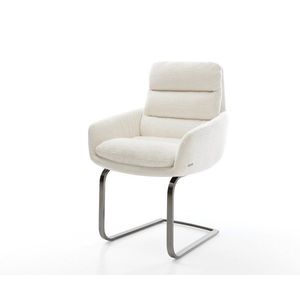 Jídelní židle Abelia-Flex s područkami bouclé měkký béžová obraz