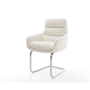 Jídelní židle Abelia-Flex s područkami bouclé měkký béžová obraz