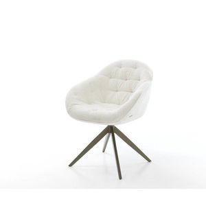 Jídelní židle Gaio-Flex bouclé měkký béžová křížová podnož obraz