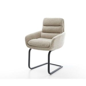 Jídelní židle Abelia-Flex s područkami tkanina Měkký béžová obraz