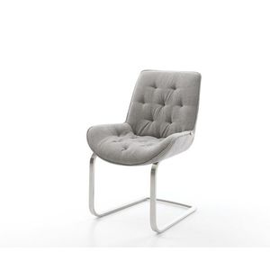 Jídelní židle Taimi-Flex látka Měkký šedá jídelní židle plochý obraz