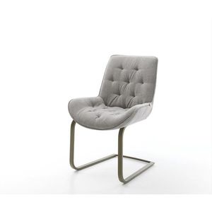 Jídelní židle Taimi-Flex látka Měkký šedá jídelní židle plochý obraz