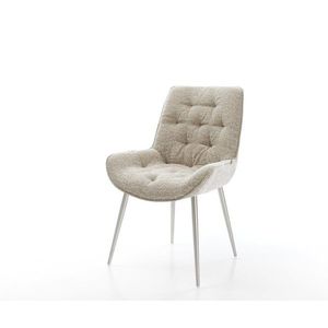 Jídelní židle Taimi-Flex látka Měkký béžová 4-nohá zúžená obraz