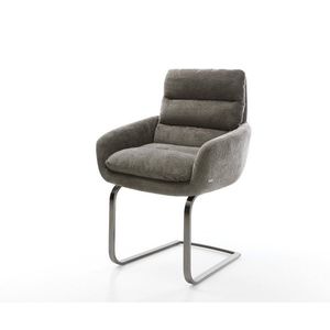 Jídelní židle Abelia-Flex s područkami bouclé měkký tmavě obraz