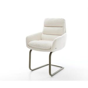 Jídelní židle Abelia-Flex s područkami bouclé měkký béžová obraz