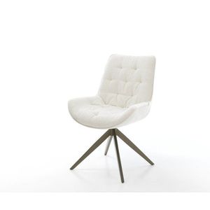 Jídelní židle Taimi-Flex bouclé měkký béžová křížová podnož obraz