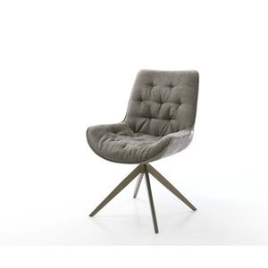 Jídelní židle Taimi-Flex bouclé měkký tmavě béžová křížová obraz