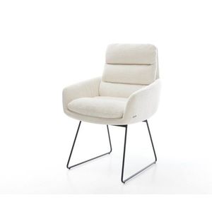 Jídelní židle Abelia-Flex s područkami bouclé měkký béžová obraz