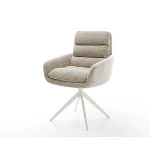 Jídelní židle Abelia-Flex s područkami látka Měkký béžová obraz