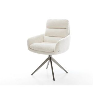 Jídelní židle Abelia-Flex s područkami bouclé měkký béžová obraz