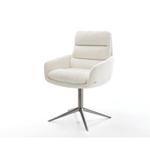 Jídelní židle Abelia-Flex s područkami bouclé měkký béžová obraz