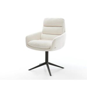 Jídelní židle Abelia-Flex s područkami bouclé měkký béžová obraz