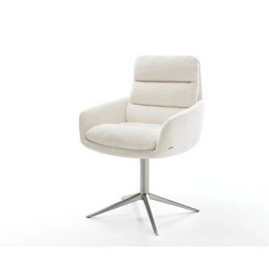 Jídelní židle Abelia-Flex s područkami bouclé měkký béžová obraz