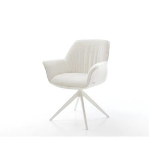 Jídelní židle Keila-Flex s područkami bouclé měkký béžová obraz