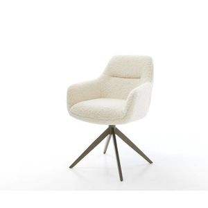 Jídelní židle Pejo-Flex plyšový manšestr béžová křížová podnož obraz