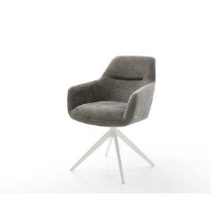 Jídelní židle Pejo-Flex bouclé měkký tmavě béžová křížová obraz