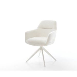 Jídelní židle Pejo-Flex bouclé měkký béžová křížová podnož obraz