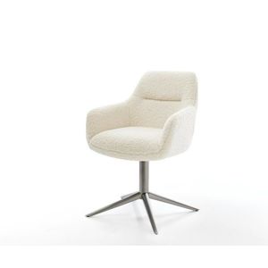 Jídelní židle Pejo-Flex plyšový manšestr béžová křížová podnož obraz