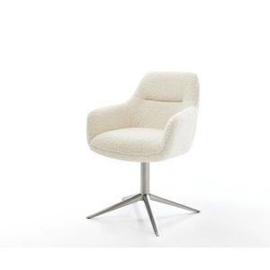 Jídelní židle Pejo-Flex plyšový manšestr béžová křížová podnož obraz