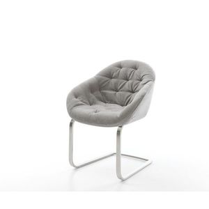 Jídelní židle Gaio-Flex tkanina Měkký šedá jídelní židle plochý obraz