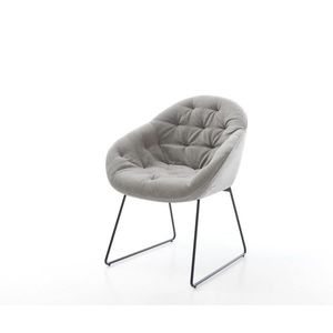 Jídelní židle Gaio-Flex strukturovaná látka Měkký šedá tenká obraz