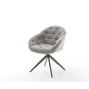 Jídelní židle Gaio-Flex strukturovaná látka Měkký šedá křížová obraz