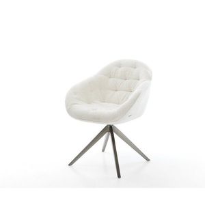 Jídelní židle Gaio-Flex bouclé měkký béžová křížová podnož obraz