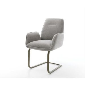 Jídelní židle Zoa-Flex tkanina Měkký šedá jídelní židle plochý obraz