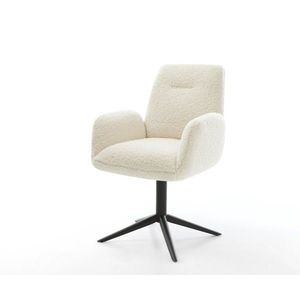 Jídelní židle Zoa-Flex plyšový manšestr béžová křížová podnož obraz